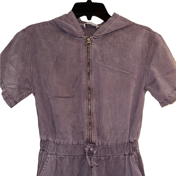 Zara Women’s Purple Jumpsuit with Zipper and Hoodie Size 11-12 - Picture 2 of 11
